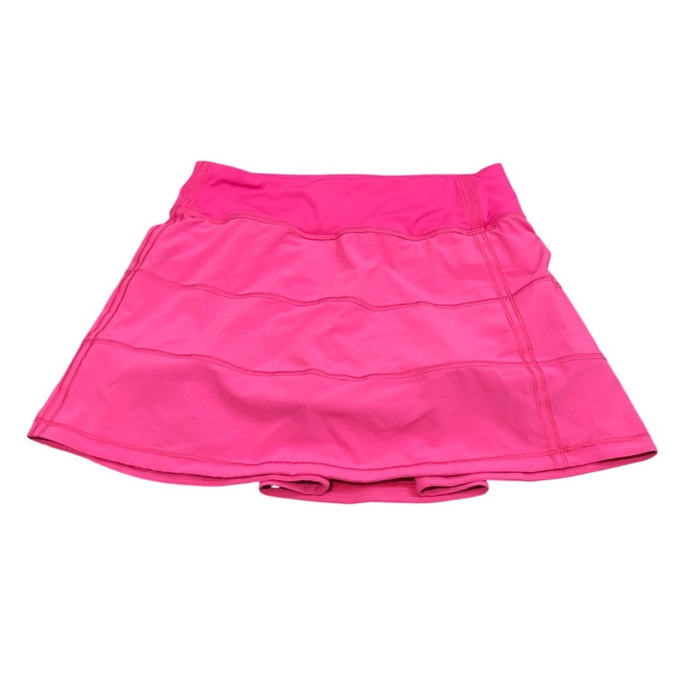 Lululemon Pace Rival Skirt Women 2 Sonic Pink Tall Ruffle Tennis Skort W8AADT
